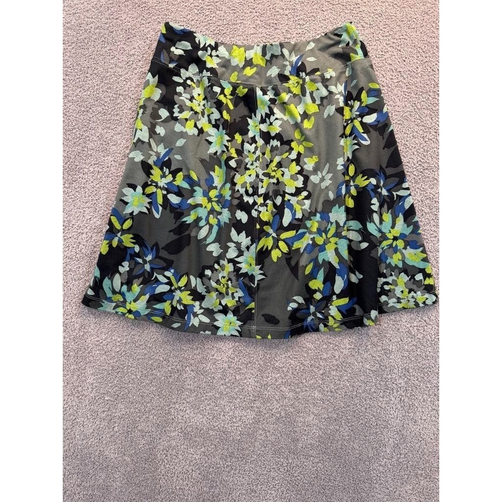 📌 REI Women's Floral Active Skirt Size Small Black Green Blue Travel Hiking